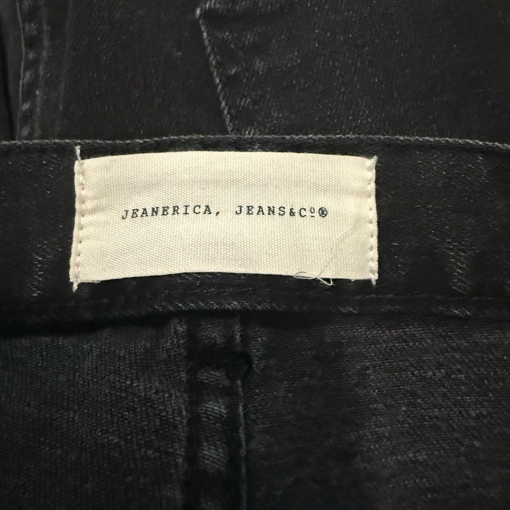 Jeanerica Jeans St Monica Womens Black Crop Flare High Rise Organic Cotton Sz 28 - Picture 2 of 5